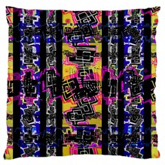 Urban Tribal Stripes Large Flano Cushion Case (one Side) by dflcprints