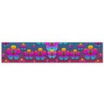 Freedom Peace Flowers Raining In Rainbows Flano Scarf (Small) Front