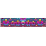 Freedom Peace Flowers Raining In Rainbows Flano Scarf (Large) Back