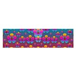 Freedom Peace Flowers Raining In Rainbows Satin Scarf (Oblong) Front