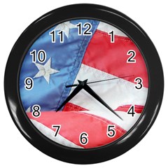 Folded American Flag Wall Clocks (black) by StuffOrSomething