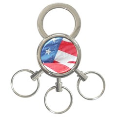 Folded American Flag 3-ring Key Chains by StuffOrSomething