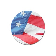 Folded American Flag Magnet 3  (round) by StuffOrSomething