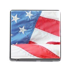 Folded American Flag Memory Card Reader (square) by StuffOrSomething