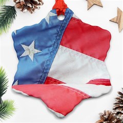 Folded American Flag Snowflake Ornament (2-side)