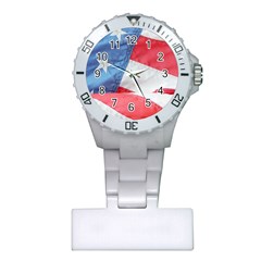 Folded American Flag Plastic Nurses Watch by StuffOrSomething