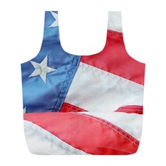 Folded American Flag Full Print Recycle Bags (l)  by StuffOrSomething