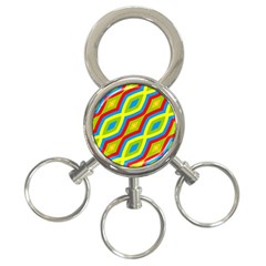 Colorful Chains                    			3-ring Key Chain by LalyLauraFLM