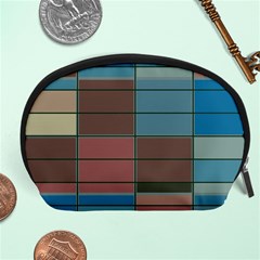 Rectangles In Retro Colors Pattern                      Accessory Pouch by LalyLauraFLM