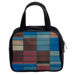 Rectangles In Retro Colors Pattern                      Classic Handbag (two Sides) by LalyLauraFLM