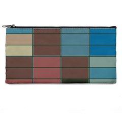 Rectangles In Retro Colors Pattern                      	pencil Case by LalyLauraFLM