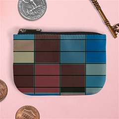 Rectangles In Retro Colors Pattern                      	mini Coin Purse by LalyLauraFLM