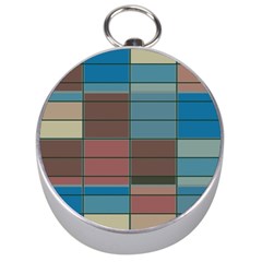 Rectangles In Retro Colors Pattern                      Silver Compass by LalyLauraFLM