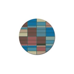 Rectangles In Retro Colors Pattern                      			golf Ball Marker (4 Pack) by LalyLauraFLM