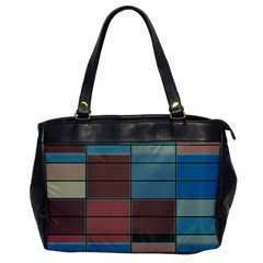 Rectangles In Retro Colors Pattern                      			oversize Office Handbag by LalyLauraFLM