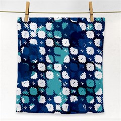 Blue Texture                       			face Towel by LalyLauraFLM