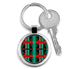 Vertical Stripes And Other Shapes                        			key Chain (round) by LalyLauraFLM