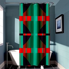 Vertical Stripes And Other Shapes                        	shower Curtain 36  X 72  by LalyLauraFLM