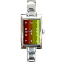 Stripes Rectangle Italian Charm Watch by SugaPlumsEmporium