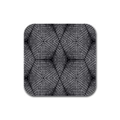 The Weave  Rubber Square Coaster (4 Pack)  by SugaPlumsEmporium