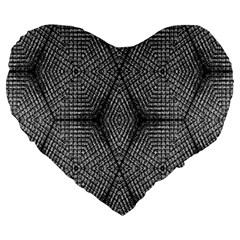 The Weave  Large 19  Premium Flano Heart Shape Cushions by SugaPlumsEmporium