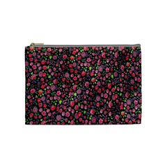 1950s Raspberries Print Cosmetic Bag (medium)  by TCH01