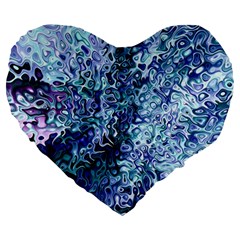 Splashes! Large 19  Premium Heart Shape Cushions by SugaPlumsEmporium