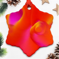 Orange Cream Snowflake Ornament (2-side) by SugaPlumsEmporium