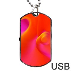 Orange Cream Dog Tag Usb Flash (two Sides)  by SugaPlumsEmporium