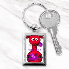 Wuv You! Key Chains (rectangle)  by SugaPlumsEmporium