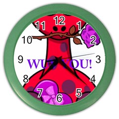 Wuv You! Color Wall Clocks by SugaPlumsEmporium