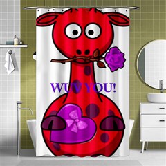 Wuv You! Shower Curtain 48  X 72  (small)  by SugaPlumsEmporium