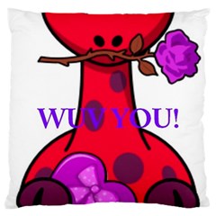 Wuv You! Large Cushion Case (two Sides) by SugaPlumsEmporium