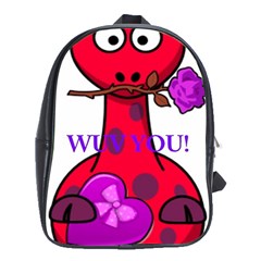 Wuv You! School Bags (xl)  by SugaPlumsEmporium