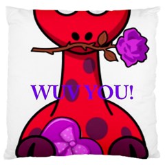 Wuv You! Standard Flano Cushion Case (two Sides) by SugaPlumsEmporium