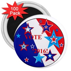 Vote 2016  3  Magnets (100 Pack) by SugaPlumsEmporium