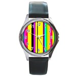 Feeling Purky! Round Metal Watch Front