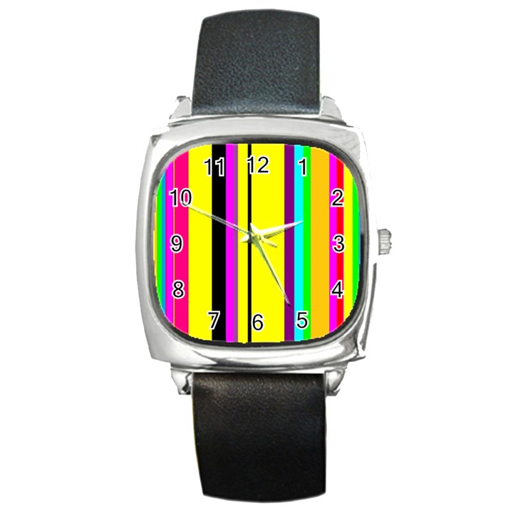 Feeling Purky! Square Metal Watch