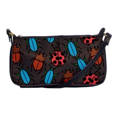 Beetles And Ladybug Pattern Bug Lover  Shoulder Clutch Bags by BubbSnugg