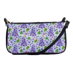 Liliac Flowers And Leaves Pattern Shoulder Clutch Bags by TastefulDesigns