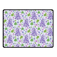 Liliac Flowers And Leaves Pattern Fleece Blanket (small) by TastefulDesigns