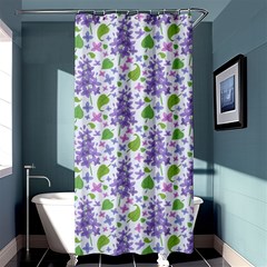 Liliac Flowers And Leaves Pattern Shower Curtain 36  X 72  (stall)  by TastefulDesigns