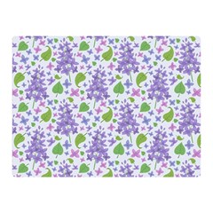 Liliac Flowers And Leaves Pattern Double Sided Flano Blanket (mini)  by TastefulDesigns