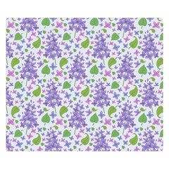 Liliac Flowers And Leaves Pattern Double Sided Flano Blanket (small)  by TastefulDesigns