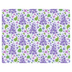 Liliac Flowers And Leaves Pattern Double Sided Flano Blanket (medium)  by TastefulDesigns