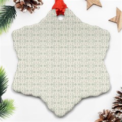 Vintage Floral Ornament Pattern Ornament (snowflake)  by TastefulDesigns