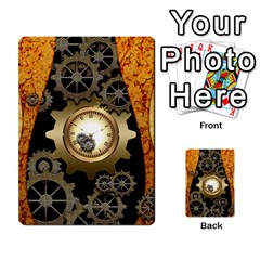 Steampunk Golden Design With Clocks And Gears Multi-purpose Cards (rectangle)  by FantasyWorld7