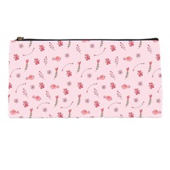 Cute Pink Birds And Flowers Pattern Pencil Cases by TastefulDesigns