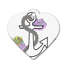 2 Combo Flowersa  Dog Tag Heart (one Side)