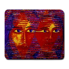 Conundrum Iii, Abstract Purple & Orange Goddess Large Mousepads by DianeClancy